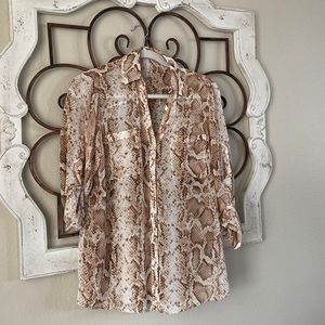 Express snakeskin shirt never worn